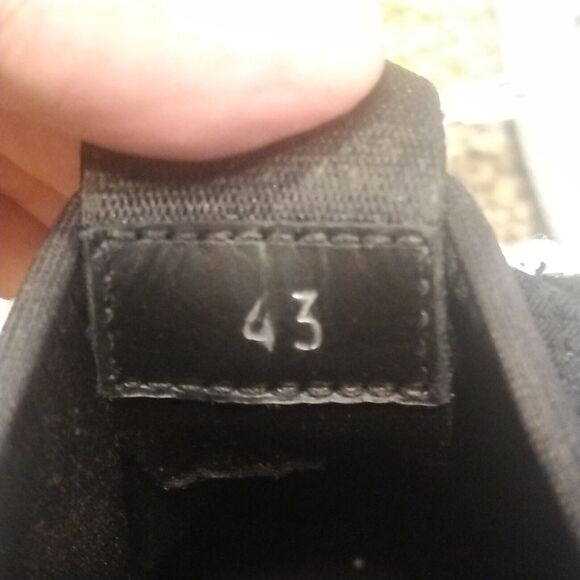 Bruno Bordese Men's Triangular Black/White Leather Sneakers Laces Size 9 US 43 - Picture 12 of 12